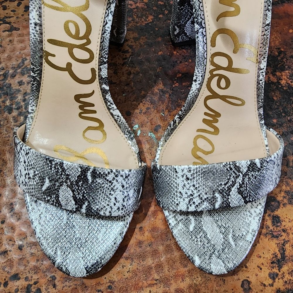 Sam Edelman Sz. 8.5 Yaro Python-Embossed Leather … - image 3